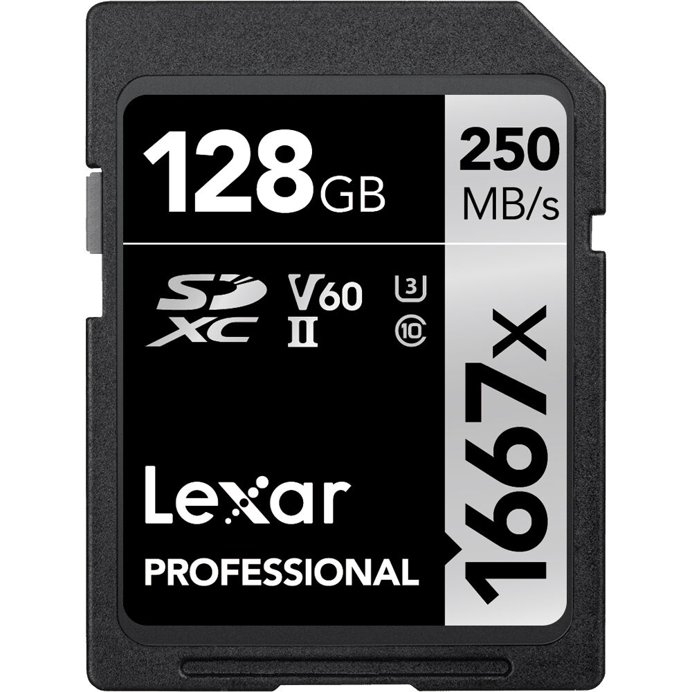 Lexar 128GB Professional 1667x UHS-II SDXC Memory Card