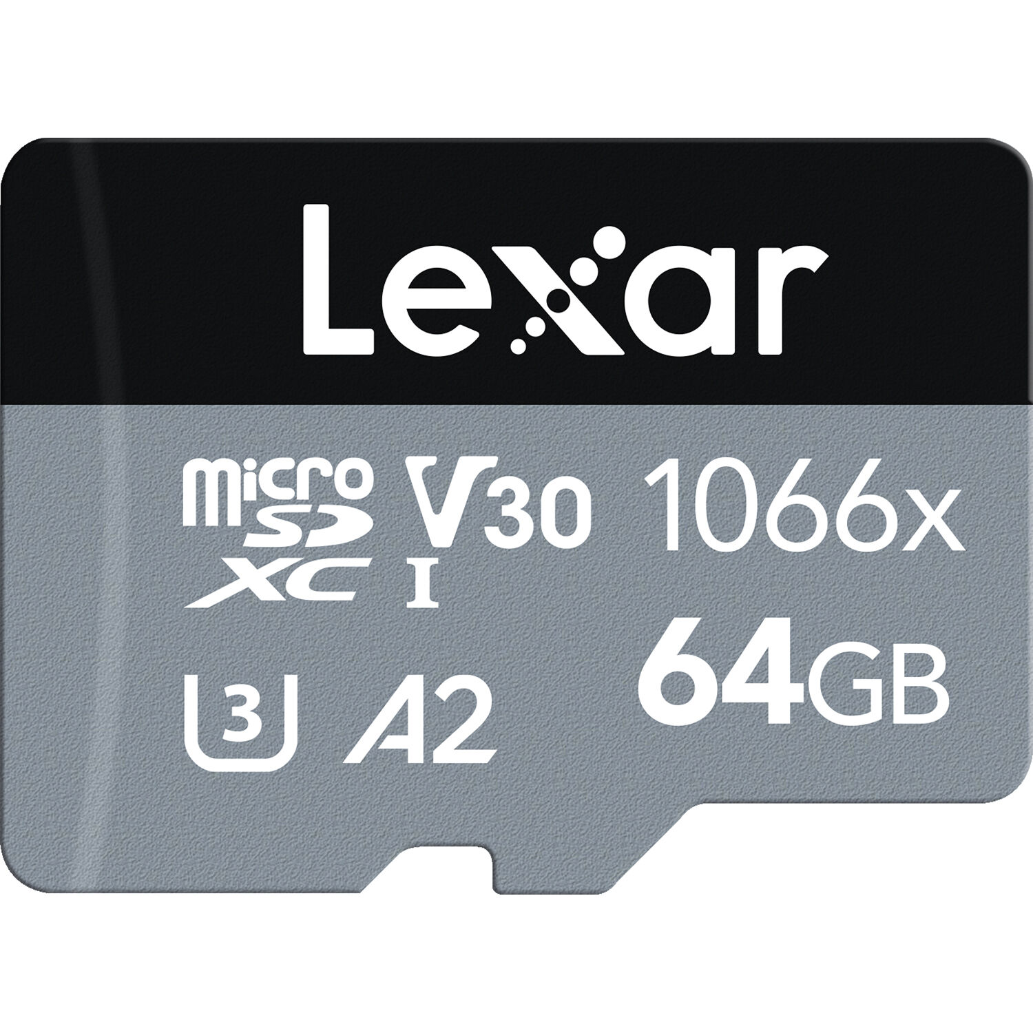 Lexar 64GB Professional 1066x UHS-I microSDXC Memory Card with SD Adapter (SILVER Series)