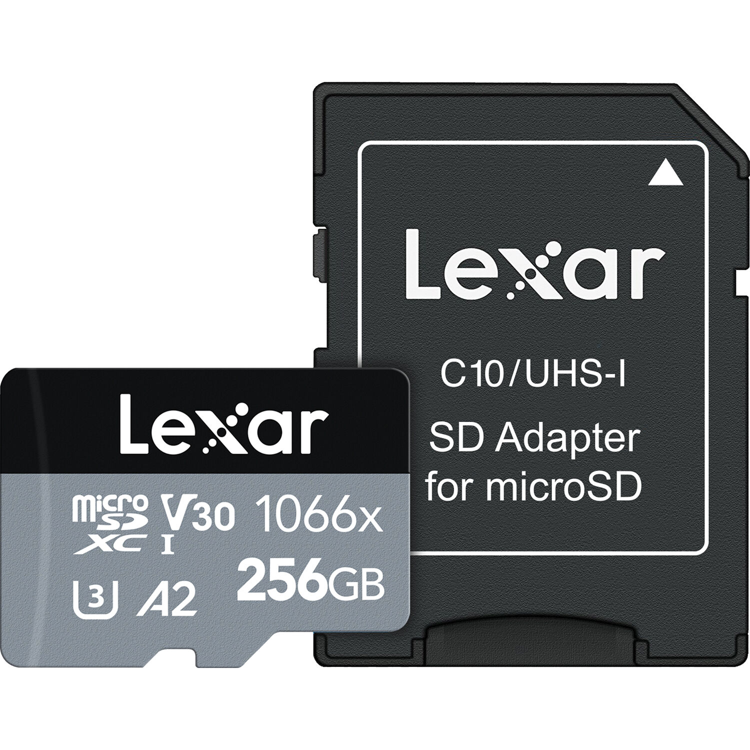 Lexar 256GB Professional 1066x UHS-I microSDXC Memory Card with SD Adapter (SILVER Series)
