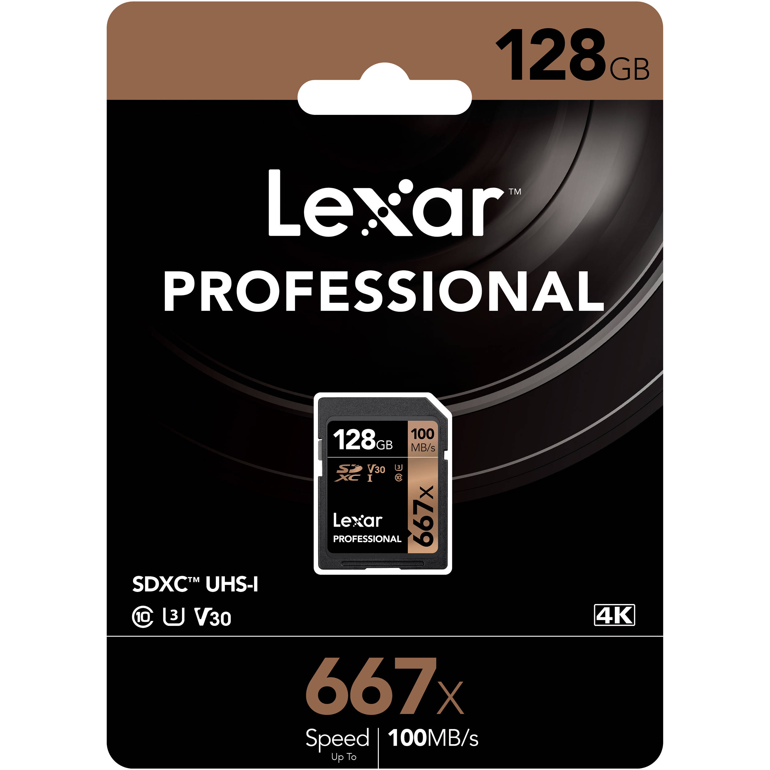 Lexar 128GB Professional 667x UHS-I SDXC Memory Card (100MB/s)