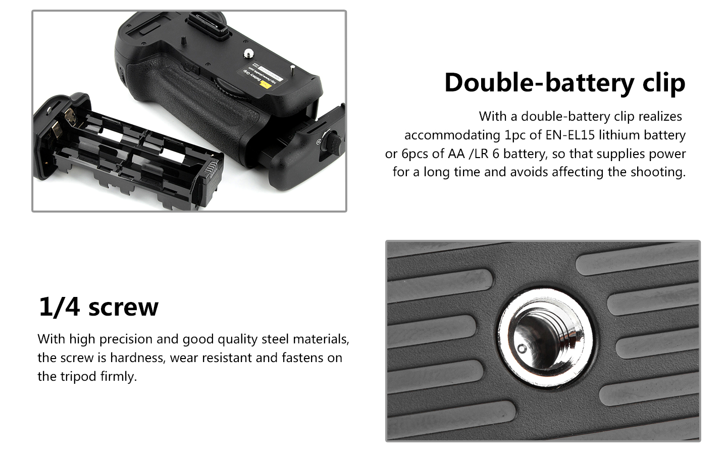 Pixel battery grip D14 for Nikon D600/D610