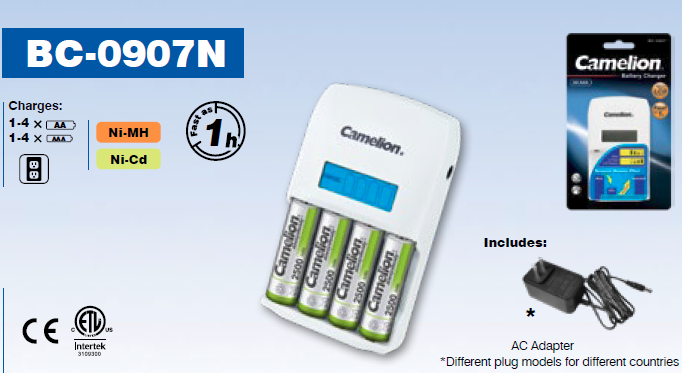 Camelion digital battery charger