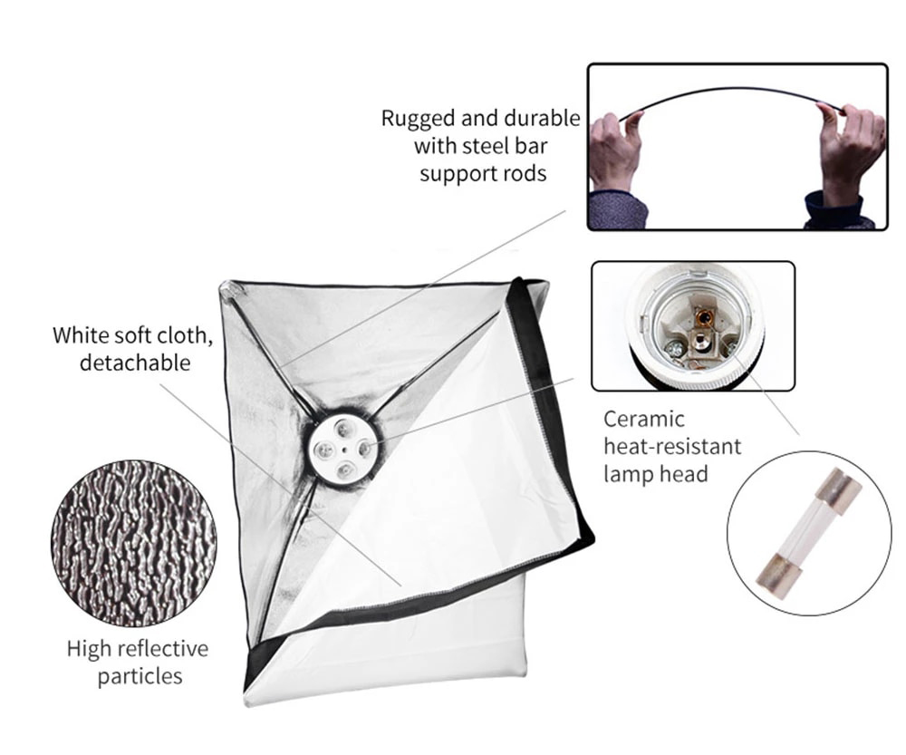 General 2 soft box with 4 lamp holder TL-4 kit