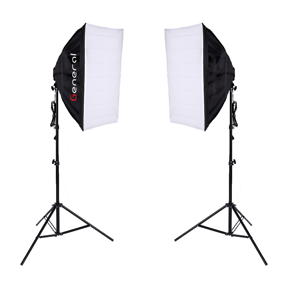 General 2-Light Kit with Background Support System