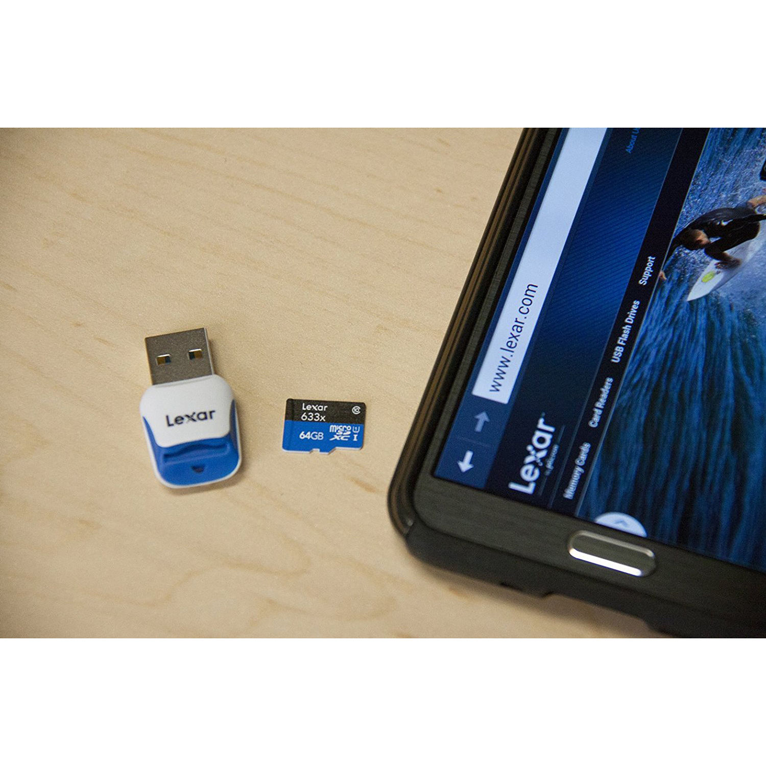 Lexar 32GB High-Performance 633x UHS-I microSDHC Memory Card with SD Adapter