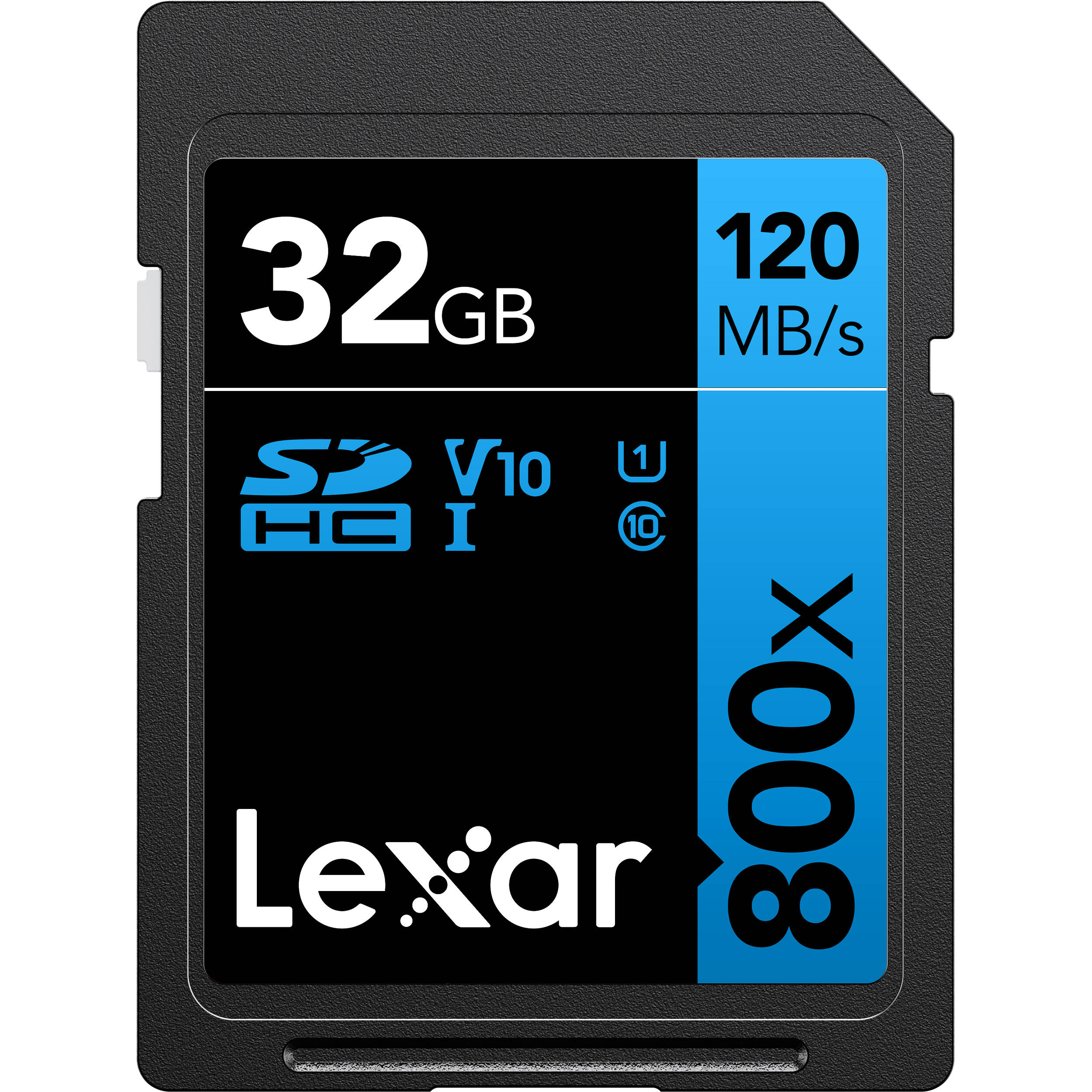 Lexar 32GB High-Performance 800x UHS-I SDHC Memory Card (BLUE Series)