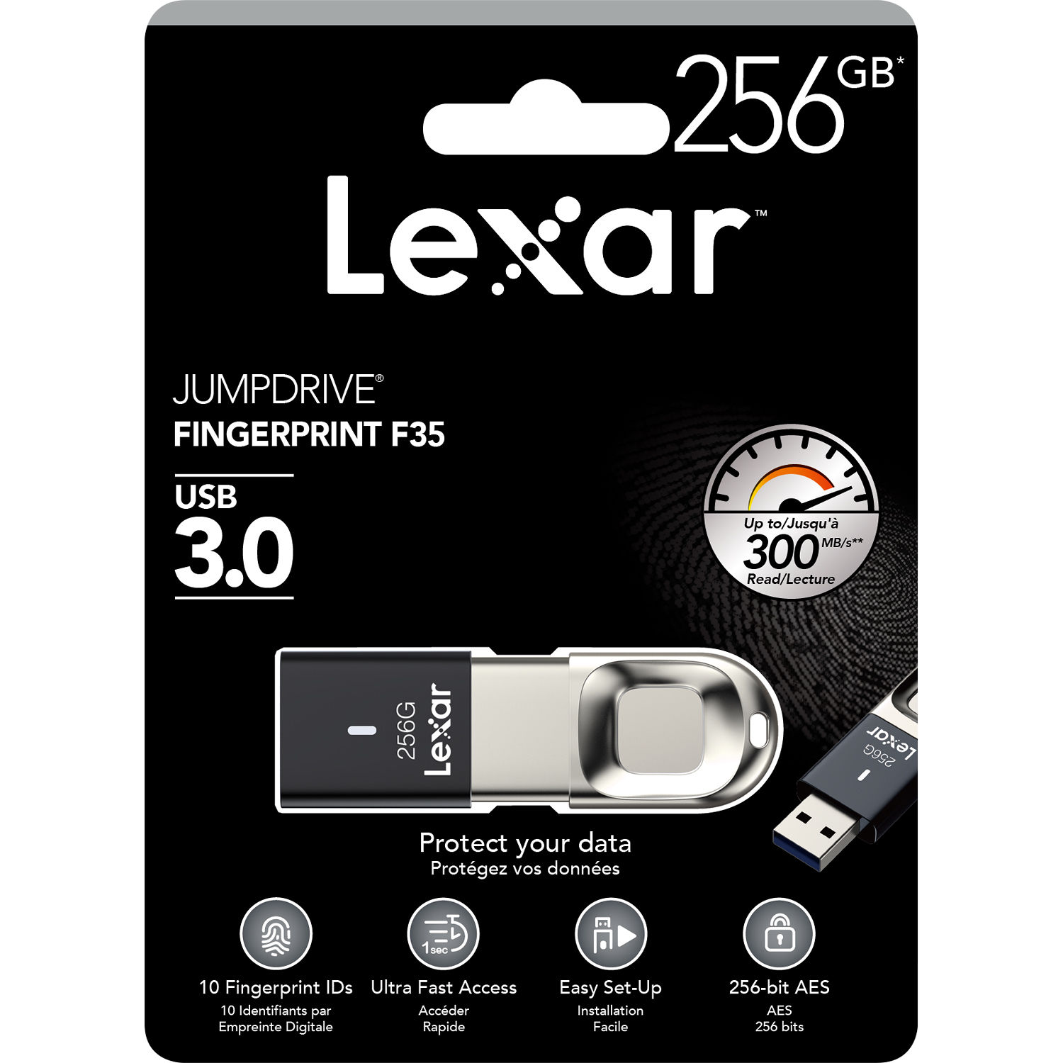 Lexar Jumpdrive Fingerprint F35 USB 3.0 256G