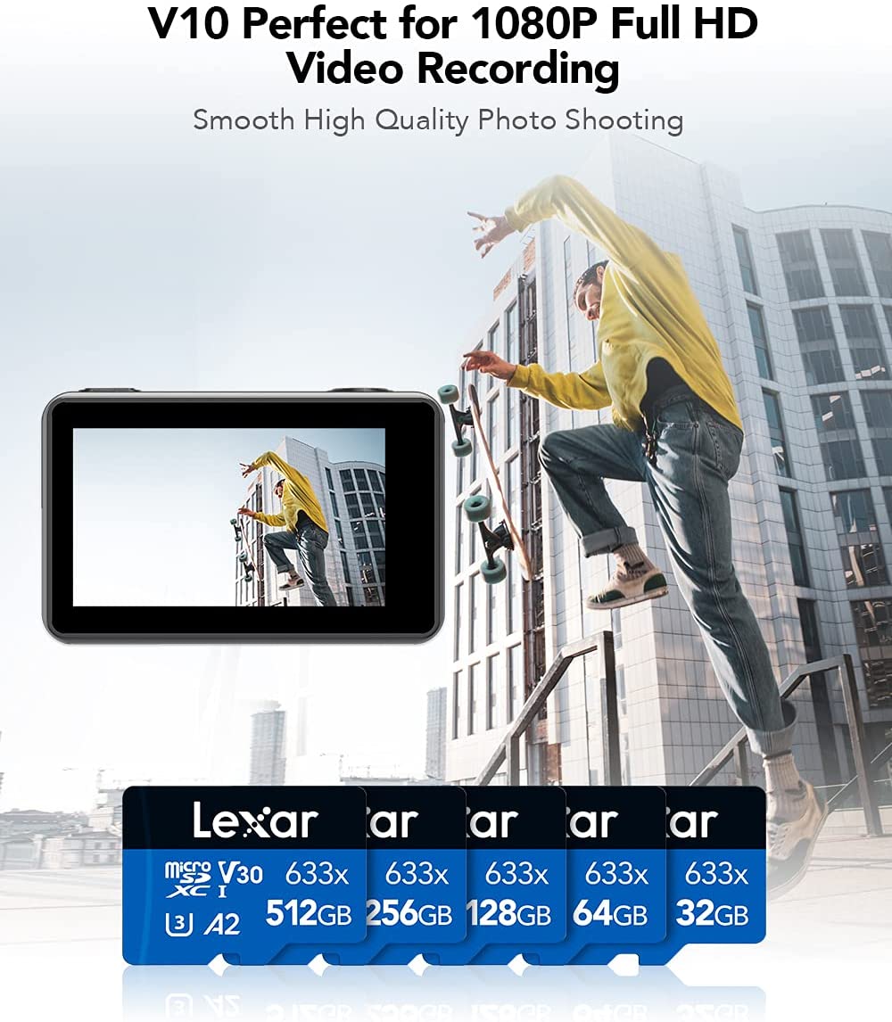 Lexar 128GB High-Performance 633x UHS-I microSDHC Memory Card