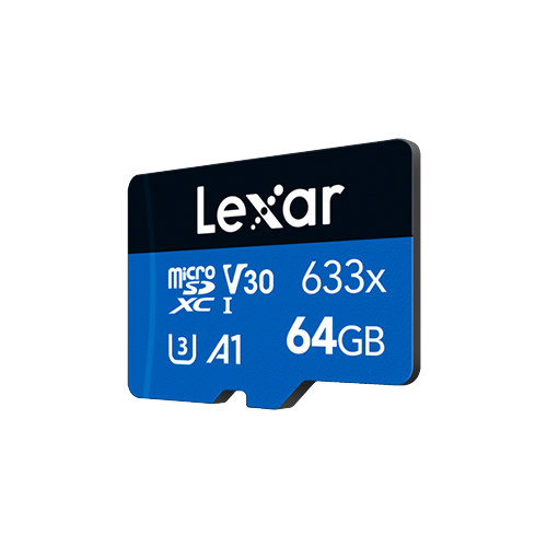 Lexar 64GB High-Performance 633x UHS-I microSDHC Memory Card with SD Adapter
